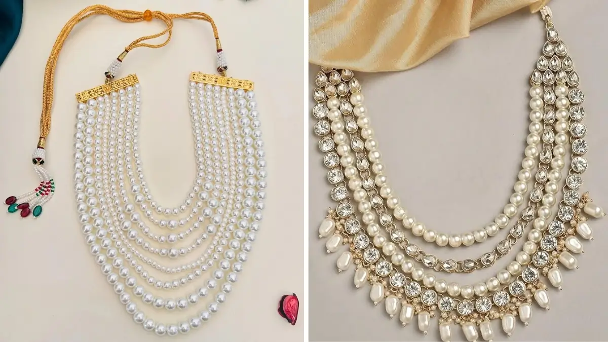 Multi Layer Pearl Necklaces