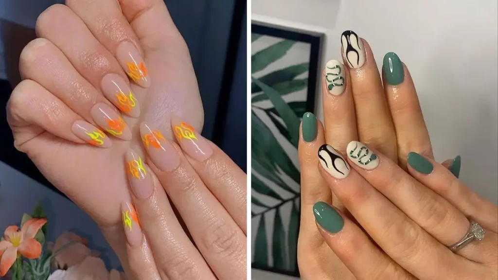 Flames Nails for best nail art