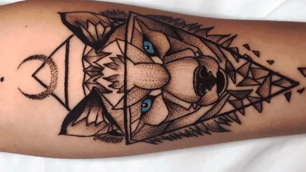 Geometric Wolf Head